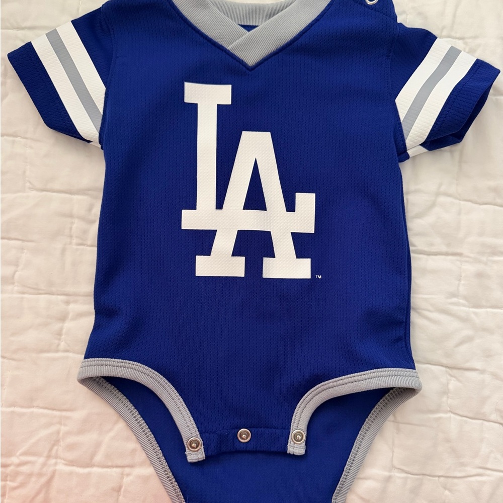 Los Angeles Dodgers newborn bodysuit onesie size 0-3 months - Royal Blue White